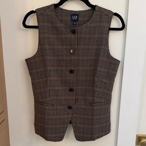 GAP Women's Plaid Vest NWT small petite